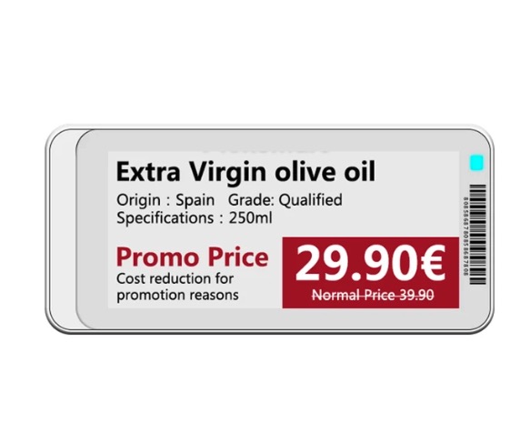 10.2 inch BWR Electronic Shelf Label Tag